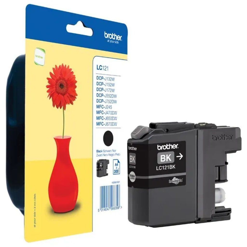 Brother LC-121BK Cartuccia Inkjet Nera, fino a 600 pagine