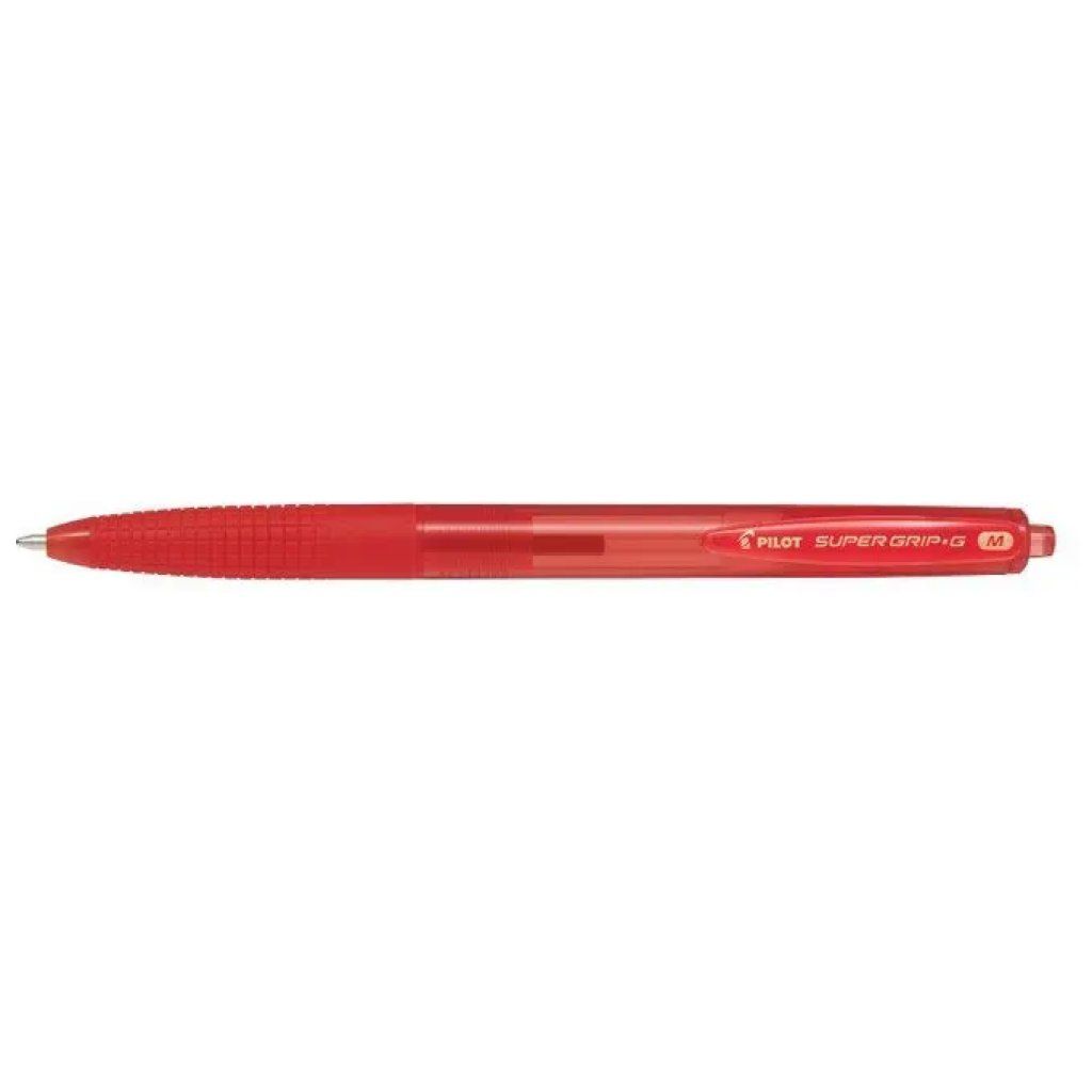Pilot Super Grip G Penne a Scatto Rosse, Confezione da 12, Punta 1 mm