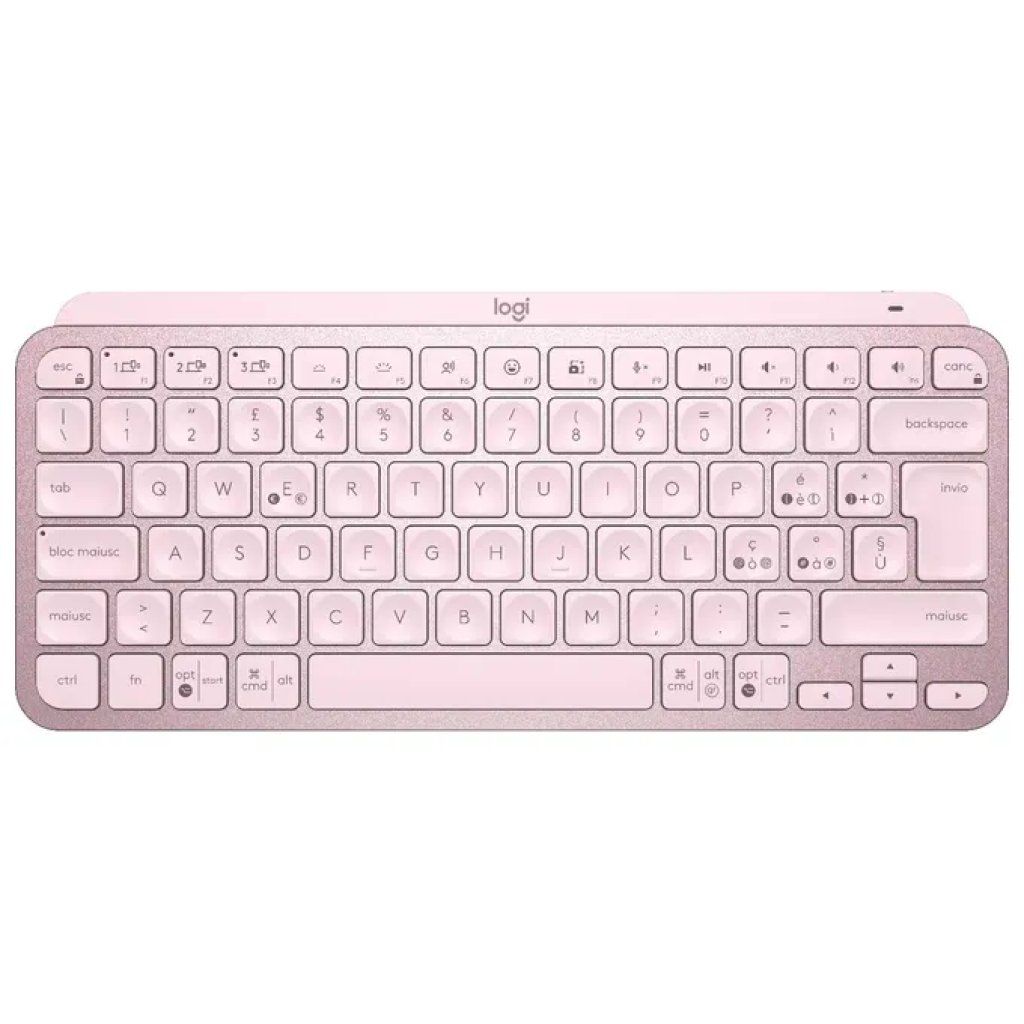 Logitech MX Keys Mini Tastiera Wireless Retroilluminata Rosa