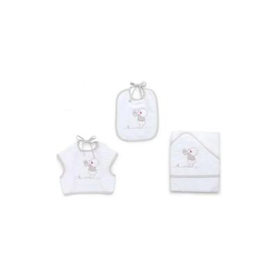 Italbaby Set Regalo 3 Pezzi Spugna Bear Grey