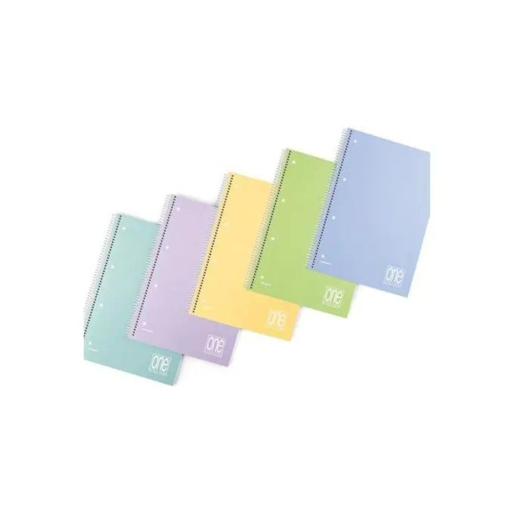 Blasetti Onecolor Pastel A5, 6 quaderni forati a spirale Blasetti Onecolor Pastel A5, 6 quaderni forati a spirale