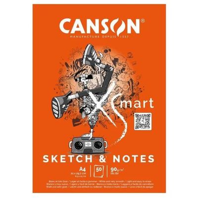 Canson Sketch & Notes – 5 blocchi A4, 50 fogli da 90 g/m² Canson Sketch & Notes – 5 blocchi A4, 50 fogli da 90 g/m²
