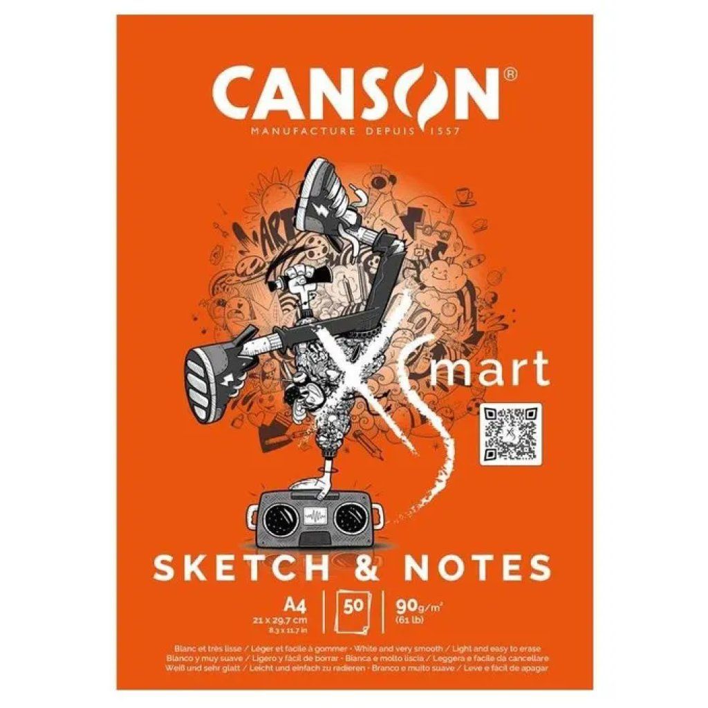 Canson Confezione 5 Carta Bianca 50 Fogli 90G-M2