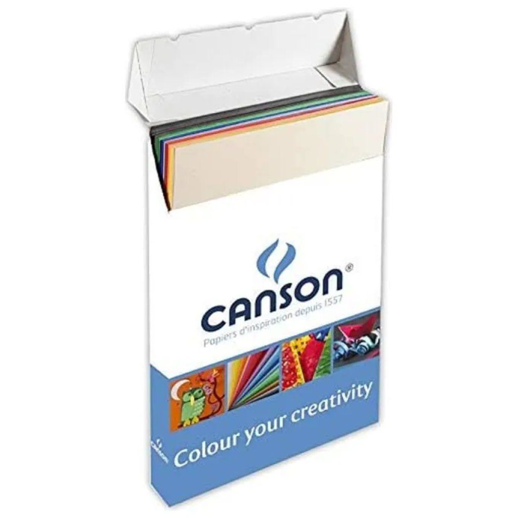 Canson Colorline Cartoncino Bianco 50 x 70 cm, 220 g/m², 25 Fogli