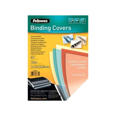 Fellowes Copertine trasparenti A4 per rilegatura, 240 micron, confezione da 100
