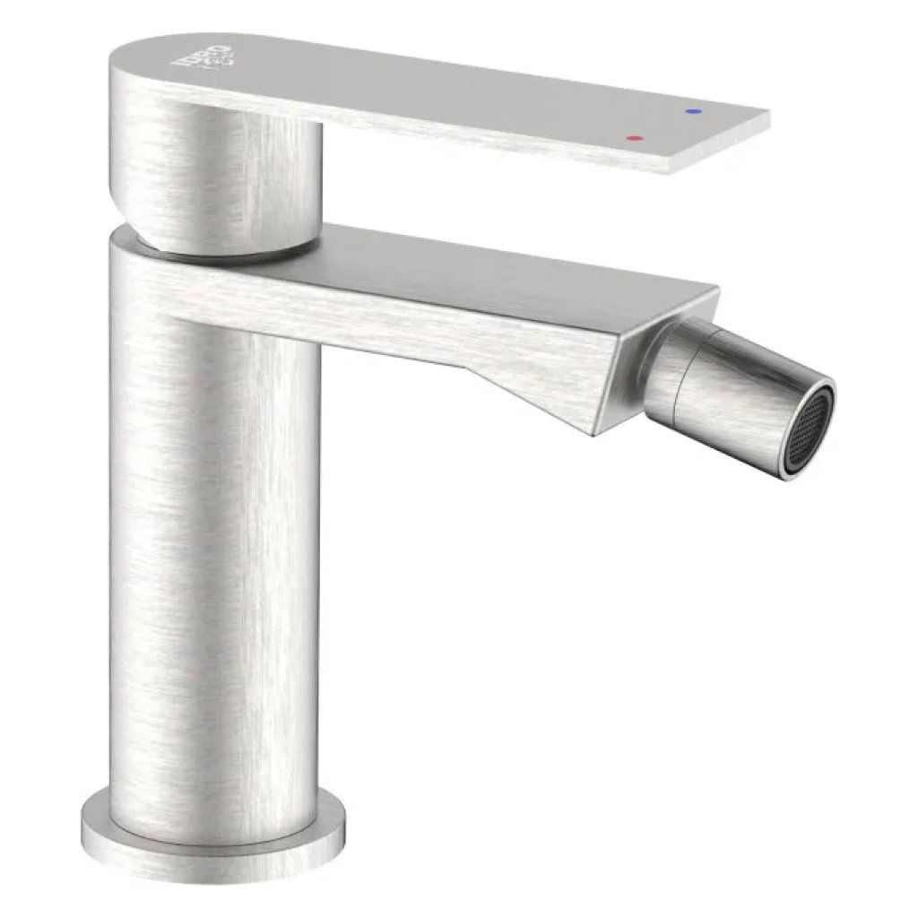 Idro Bric Solar – Miscelatore bidet in acciaio spazzolato