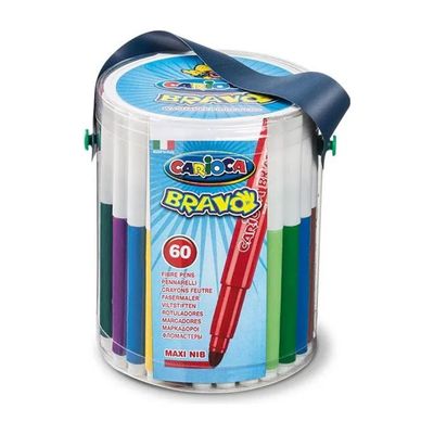 Carioca Bravo Maxi – Set di 60 Pennarelli Assortiti