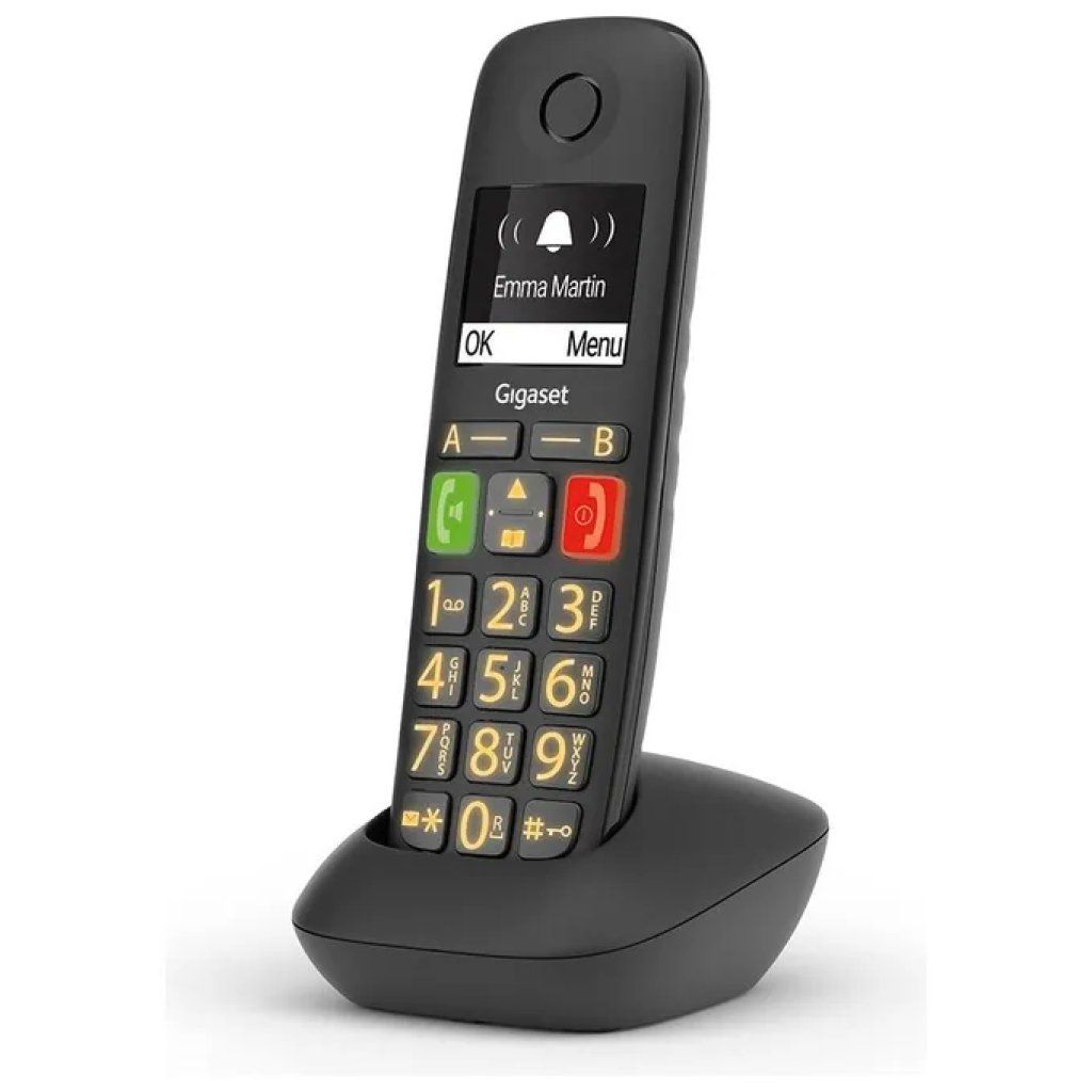 Gigaset E290 Telefono Cordless DECT Nero con Vivavoce Gigaset E290 Telefono Cordless DECT Nero con Vivavoce