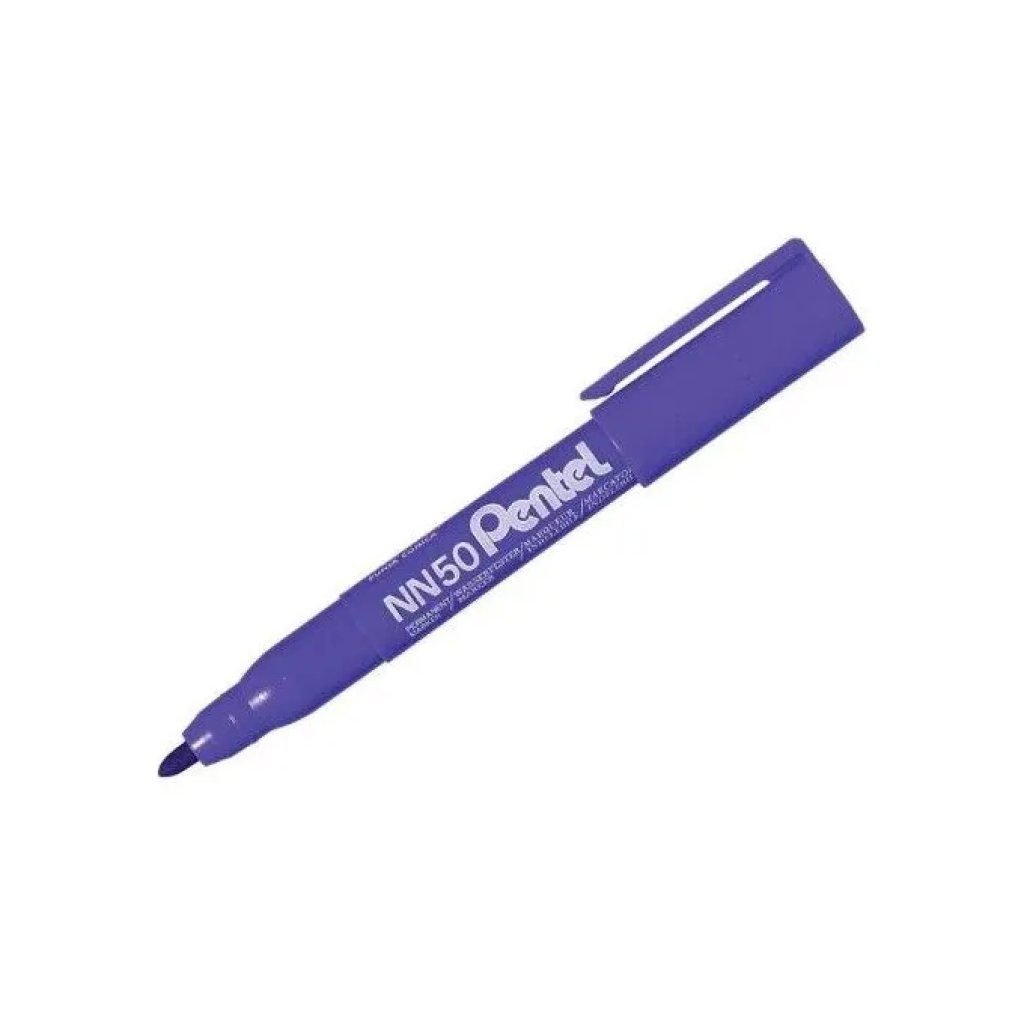 Pentel Green Label NN50-CO – 12 Marcatori Permanenti Blu, Punta Conica 5 mm