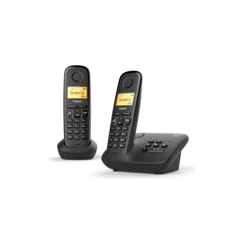 Gigaset A270A Duo Telefono Cordless Nero con Segreteria Gigaset A270A Duo Telefono Cordless Nero con Segreteria