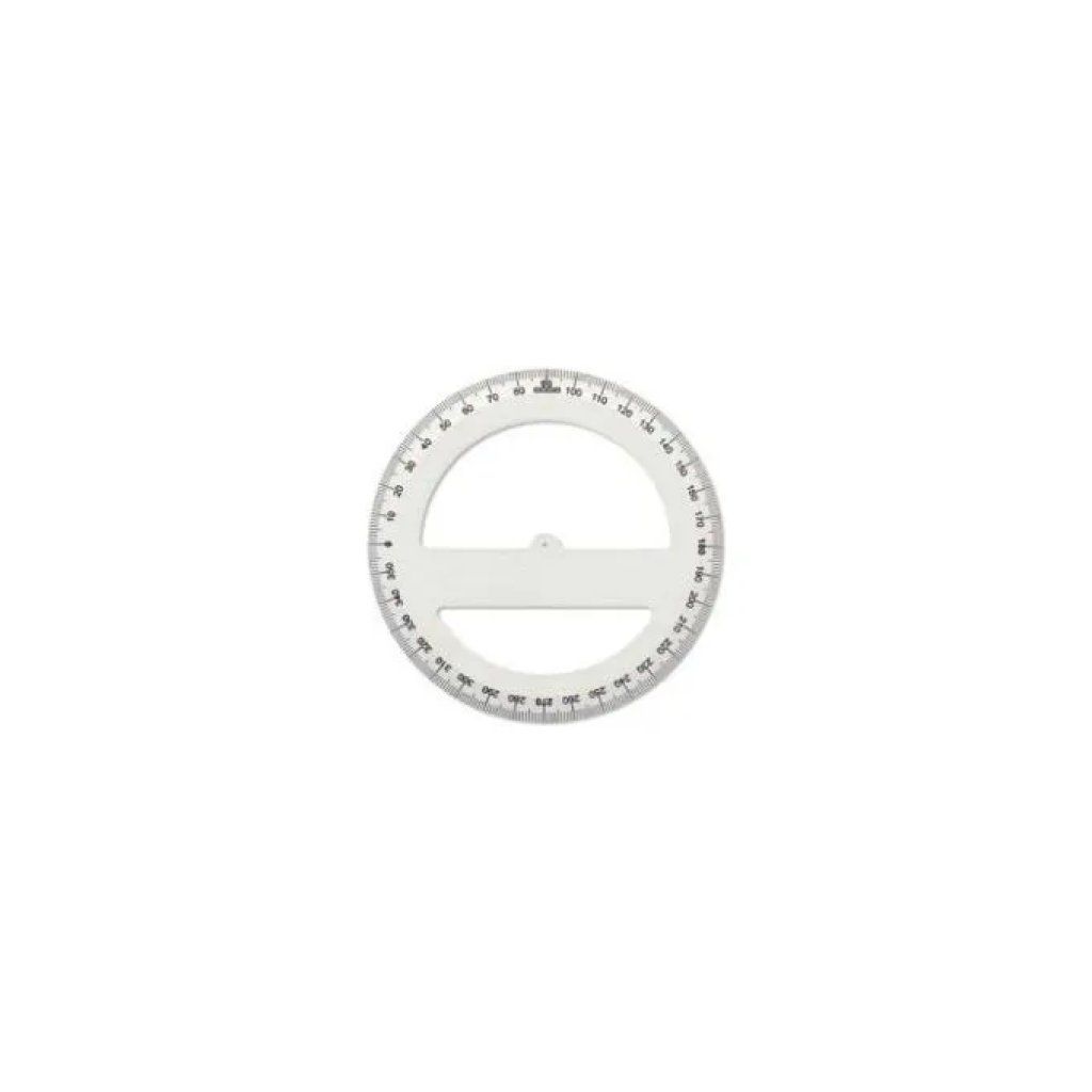 ARDA Goniometro circolare 360° in alluminio, 15 cm