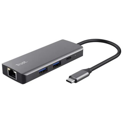 Trust Dalyx 24968 Hub USB-C 6 in 1 con HDMI, Ethernet e ricarica 100 W