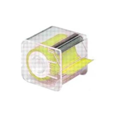 Eurocel Nastro Adesivo Scrivibile e Removibile Giallo Fluo, 50 mm x 10 m con Dispenser, Confezione da 6