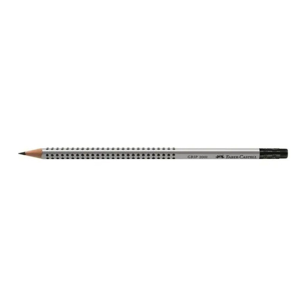 FABER CASTELL Faber-Castell Grip 2001 HB – Confezione da 12 matite con gomma