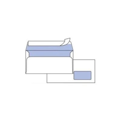 Pigna Office Strip – 500 buste bianche con finestra, 11 × 23 cm