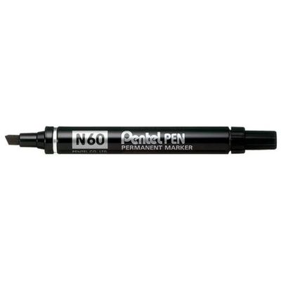 Pentel N60-A – Confezione da 12 marcatori permanenti neri
