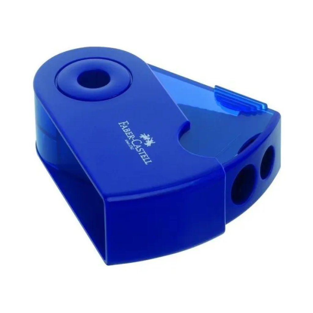 FABER CASTELL Faber-Castell Sleeve Temperamatite con Serbatoio, 2 Fori, Rosso e Blu – Espositore da 12 FABER CASTELL Faber-Castell Sleeve Temperamatite con Serbatoio, 2 Fori, Rosso e Blu – Espositore da 12
