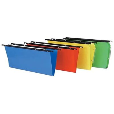 Bertesi Cartesio – 25 cartelle sospese in polipropilene 37 × 25 cm, interasse 39 cm, colori assortiti