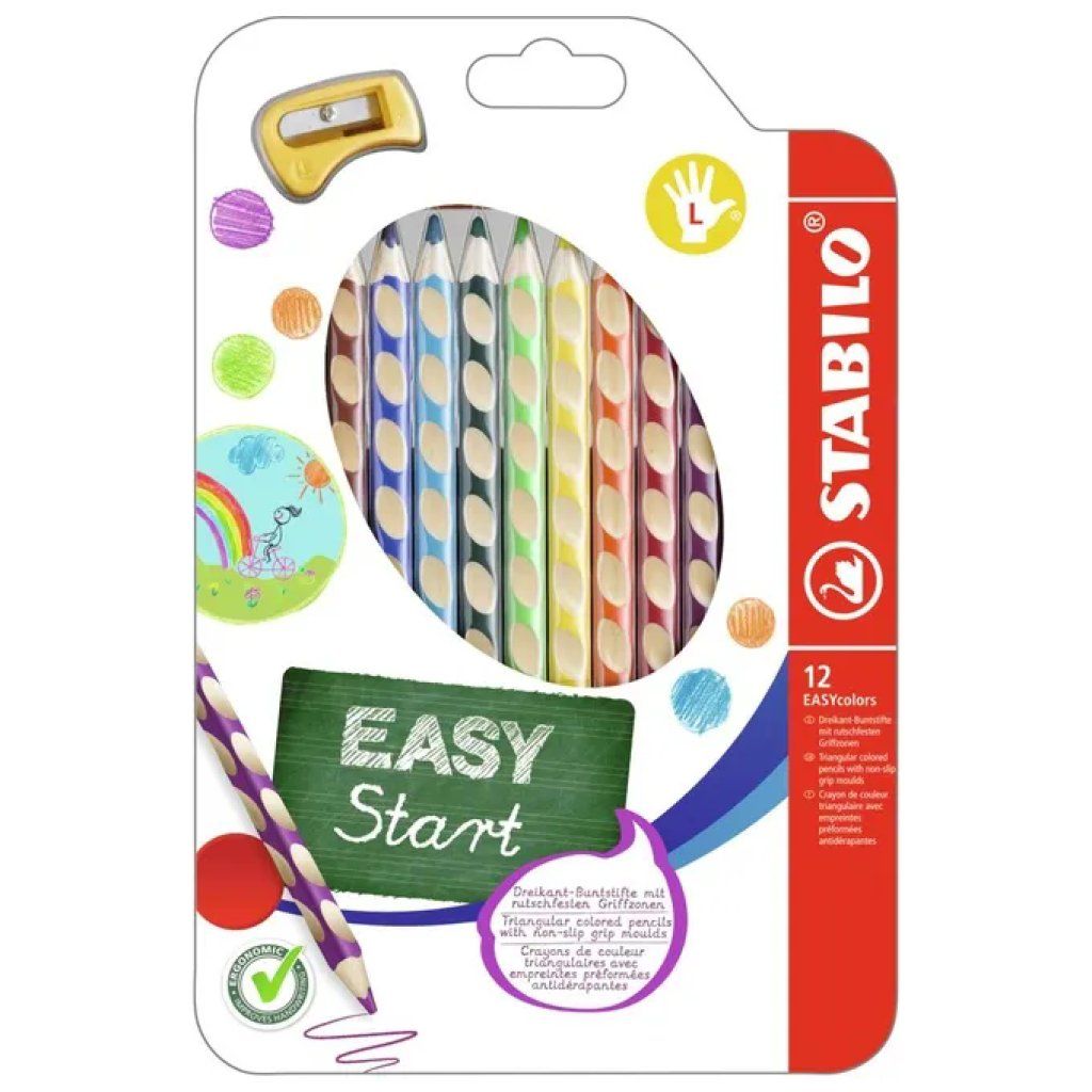 STABILO EASYcolors Set 12 Matite Colorate per Mancini STABILO EASYcolors Set 12 Matite Colorate per Mancini
