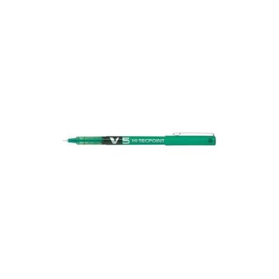 Pilot Hi-Tecpoint V5 Penne Roller Verdi, Punta 0,5 mm, Confezione da 12