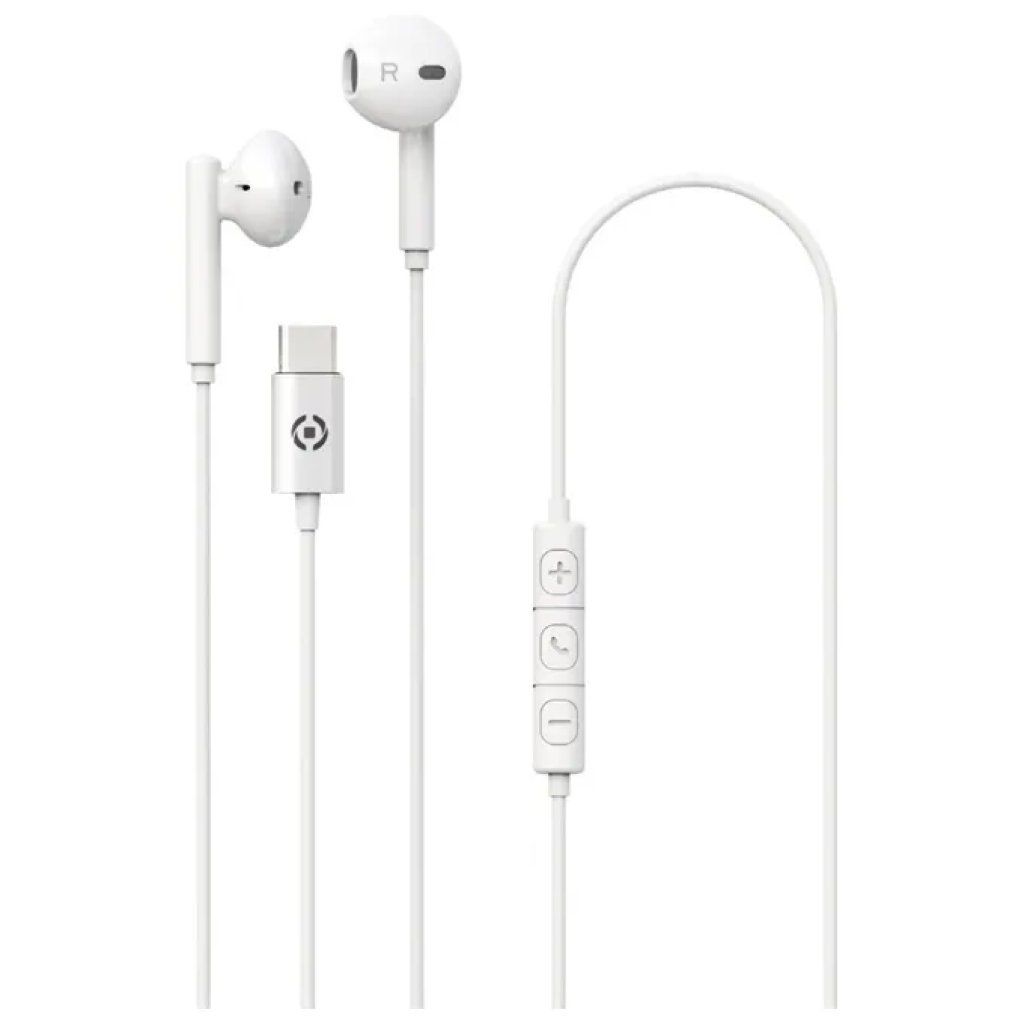 Celly UP1500 – Auricolari con filo USB-C bianchi
