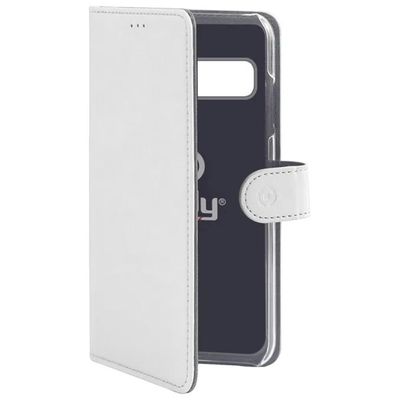 Celly Wally Custodia a Libro Bianca per Samsung Galaxy S10+