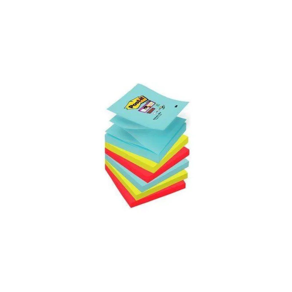 3M Post-it Super Sticky Z-Notes Miami, 6 blocchetti da 90 fogli