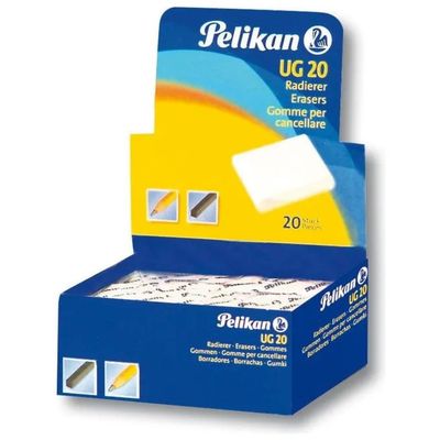 Pelikan UG20 – Confezione da 20 gomme bianche