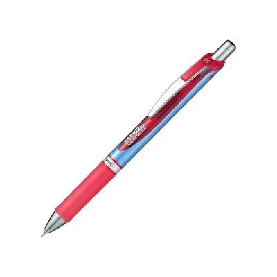 Pentel EnerGel Klick BLN75-BO - Roller gel rosso 0,5 mm, confezione da 12