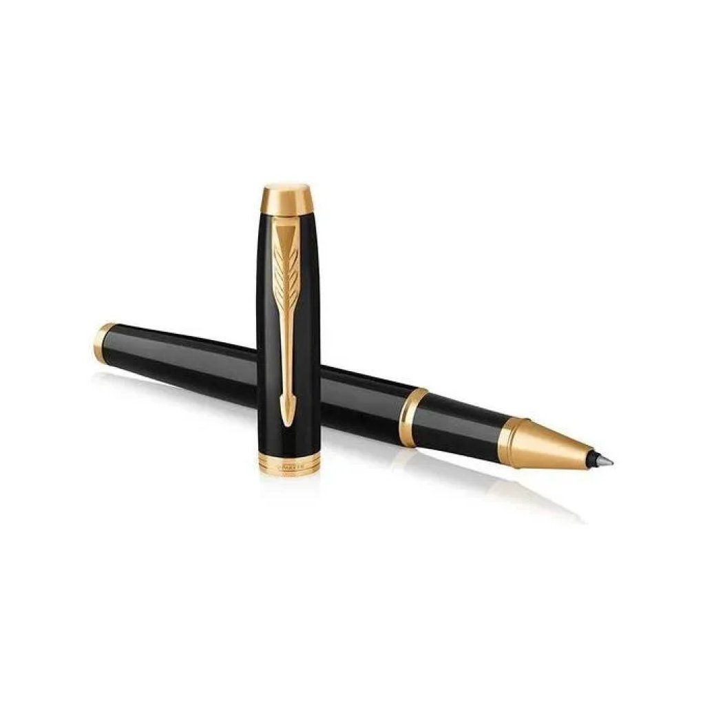 Parker IM Penna Roller Ricaricabile Nera con Finiture Oro Parker IM Penna Roller Ricaricabile Nera con Finiture Oro