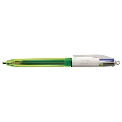 BIC 4 Colors Fluo – Confezione da 12 penne a sfera multicolore