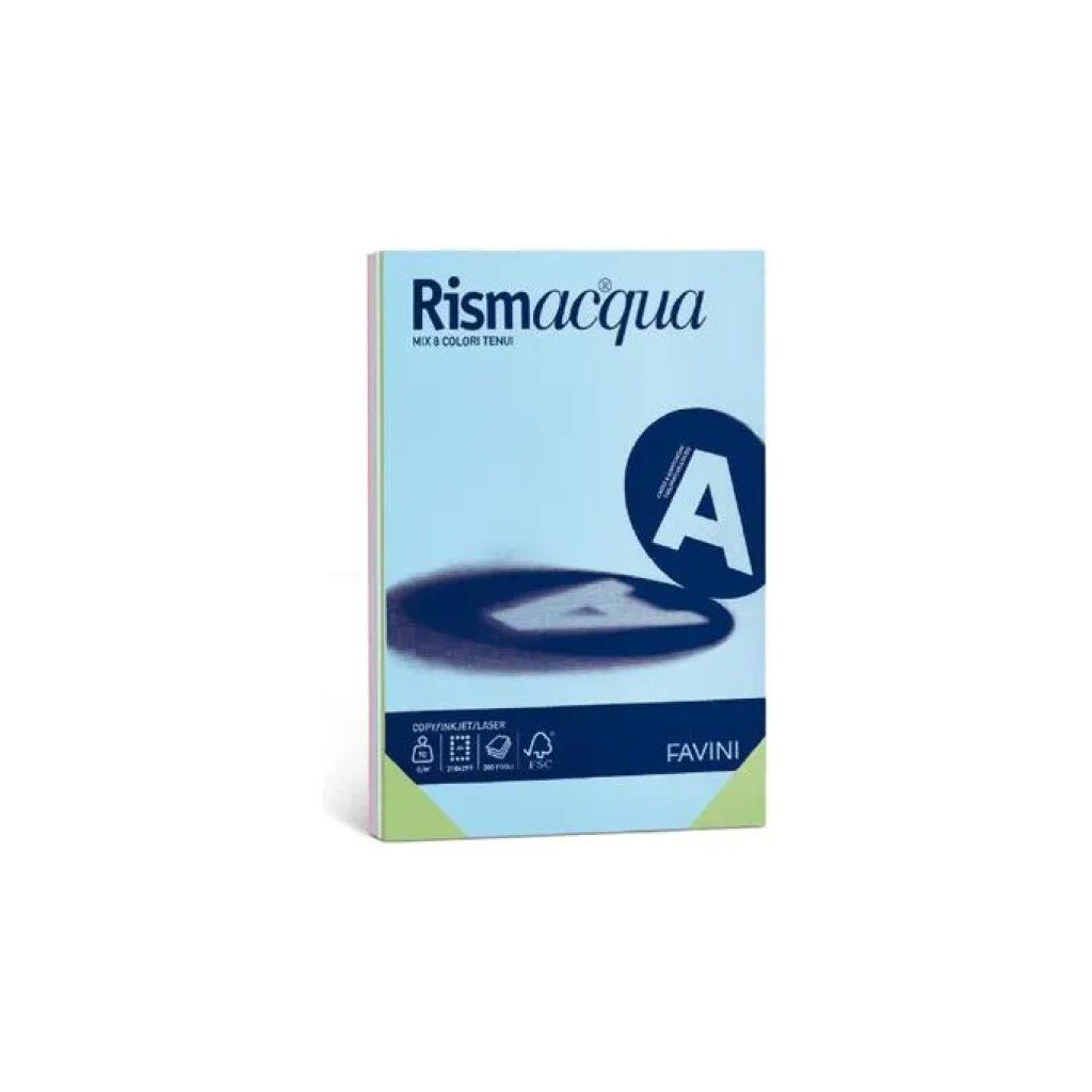 CARTOTECNICA FAVINI Favini Rismacqua Mix A3 – Carta colorata, 140 g/m², 200 fogli CARTOTECNICA FAVINI Favini Rismacqua Mix A3 – Carta colorata, 140 g/m², 200 fogli
