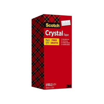 Scotch Crystal Clear Nastro Adesivo Trasparente 19mmx33mm 8 Pezzi Scotch Crystal Clear Nastro Adesivo Trasparente 19mmx33mm 8 Pezzi