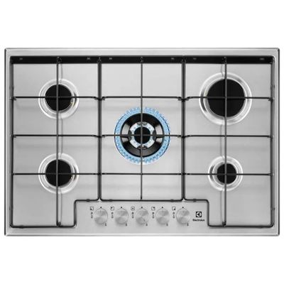 Electrolux EGS7534X Slim Line Piano Cottura a Gas, 75 cm, 5 Fuochi, Inox