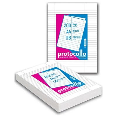 Blasetti Fogli Protocollo A4, 200 fogli, 60 g/m²