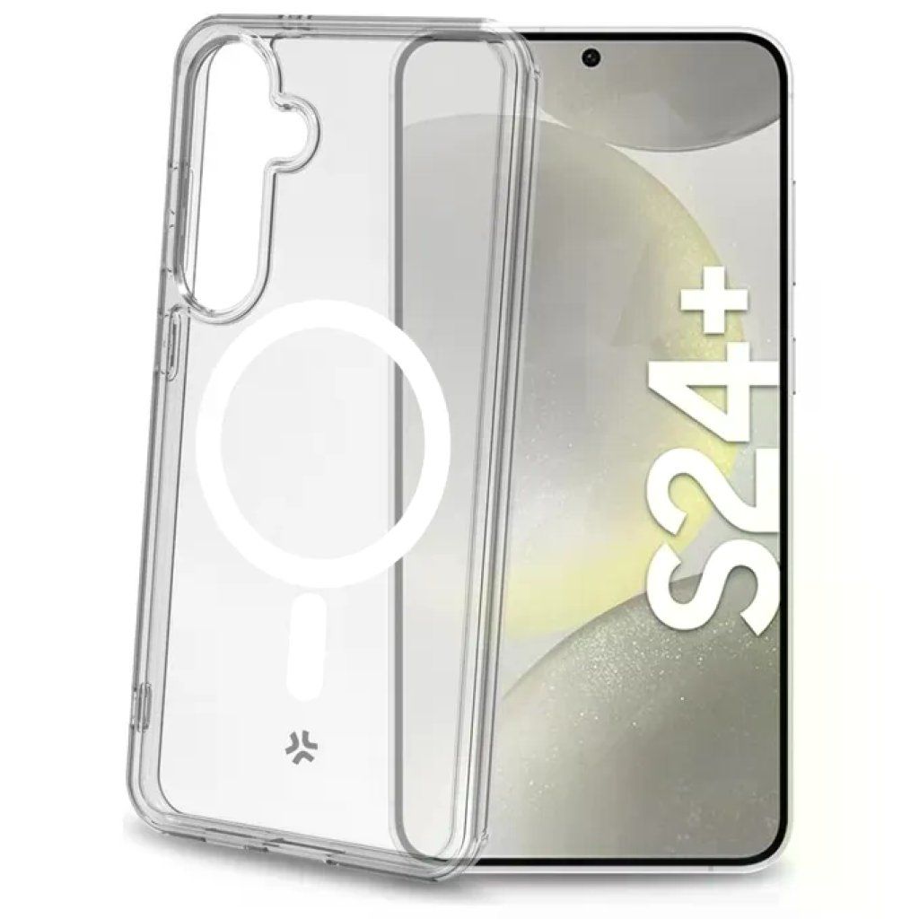 Celly GelskinMag – Cover magnetica trasparente per Samsung Galaxy S24+ 5G