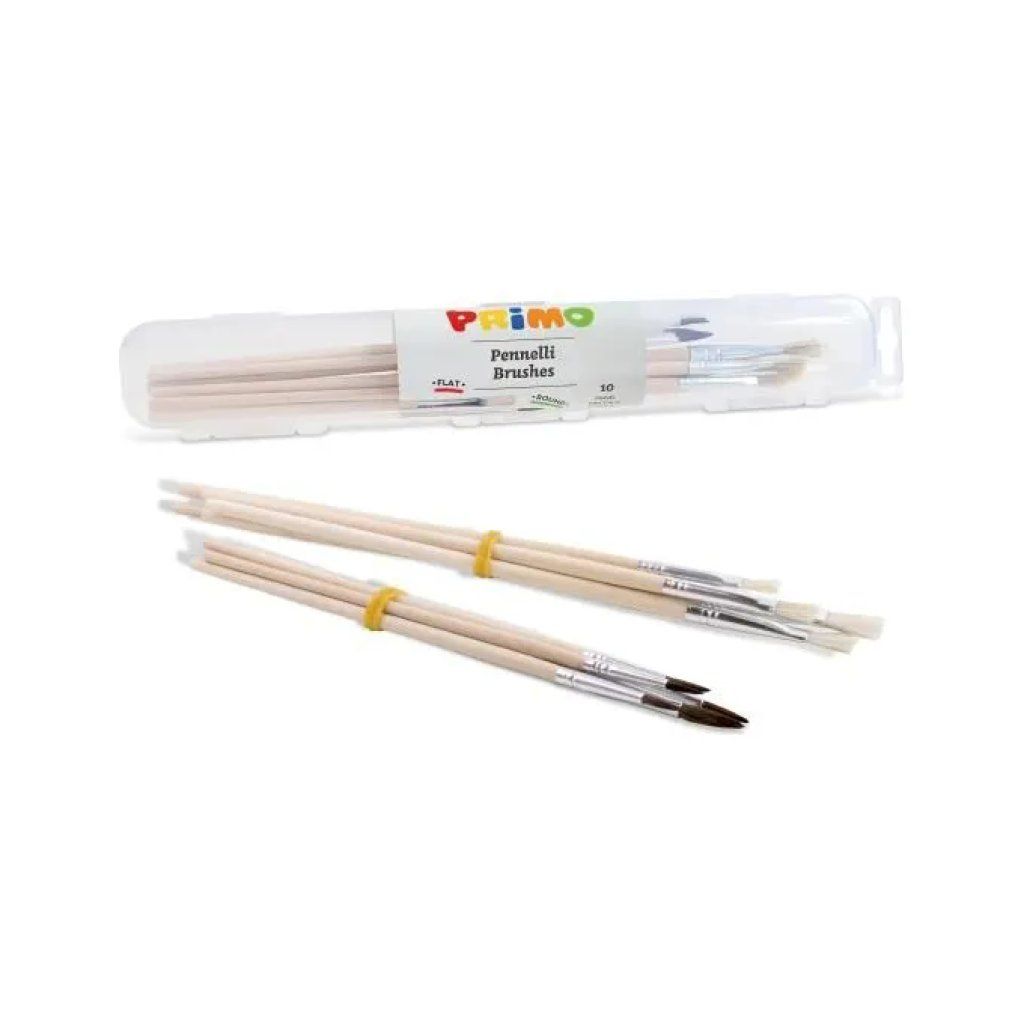 PRIMO 1239PTQ10 Set 10 Pennelli per Pittura