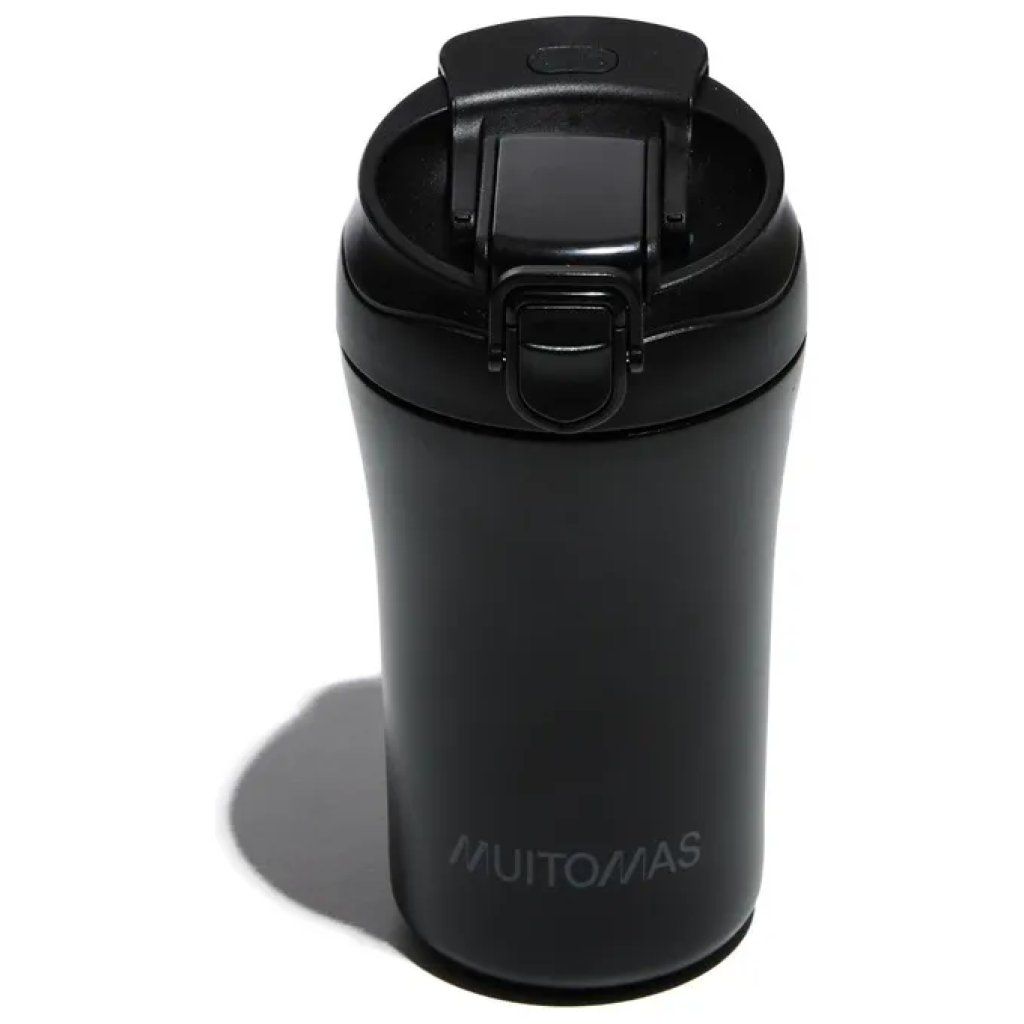 Muitomas Tazza Termica con Coperchio 350 ml Nera