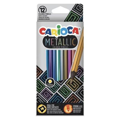 Carioca Metallic – Set da 12 Matite Colorate Metallizzate