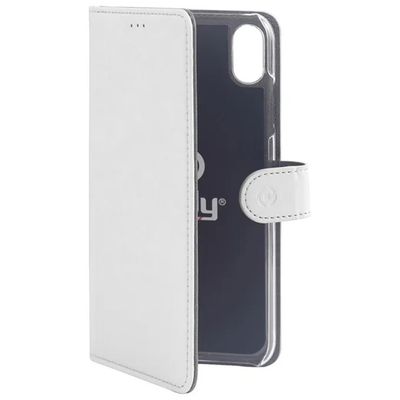 Celly Wally Case Custodia a Libro Bianca per iPhone XR