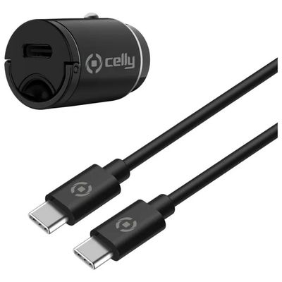 Celly caricatore da auto USB-C 20 W con cavo incluso