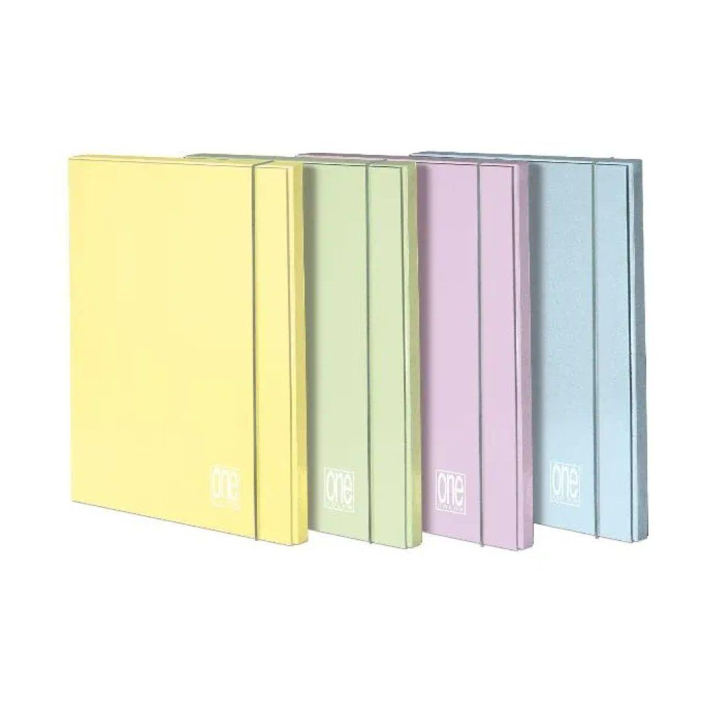 Blasetti One Color Pastel – 6 cartelle A4 con elastico, colori assortiti