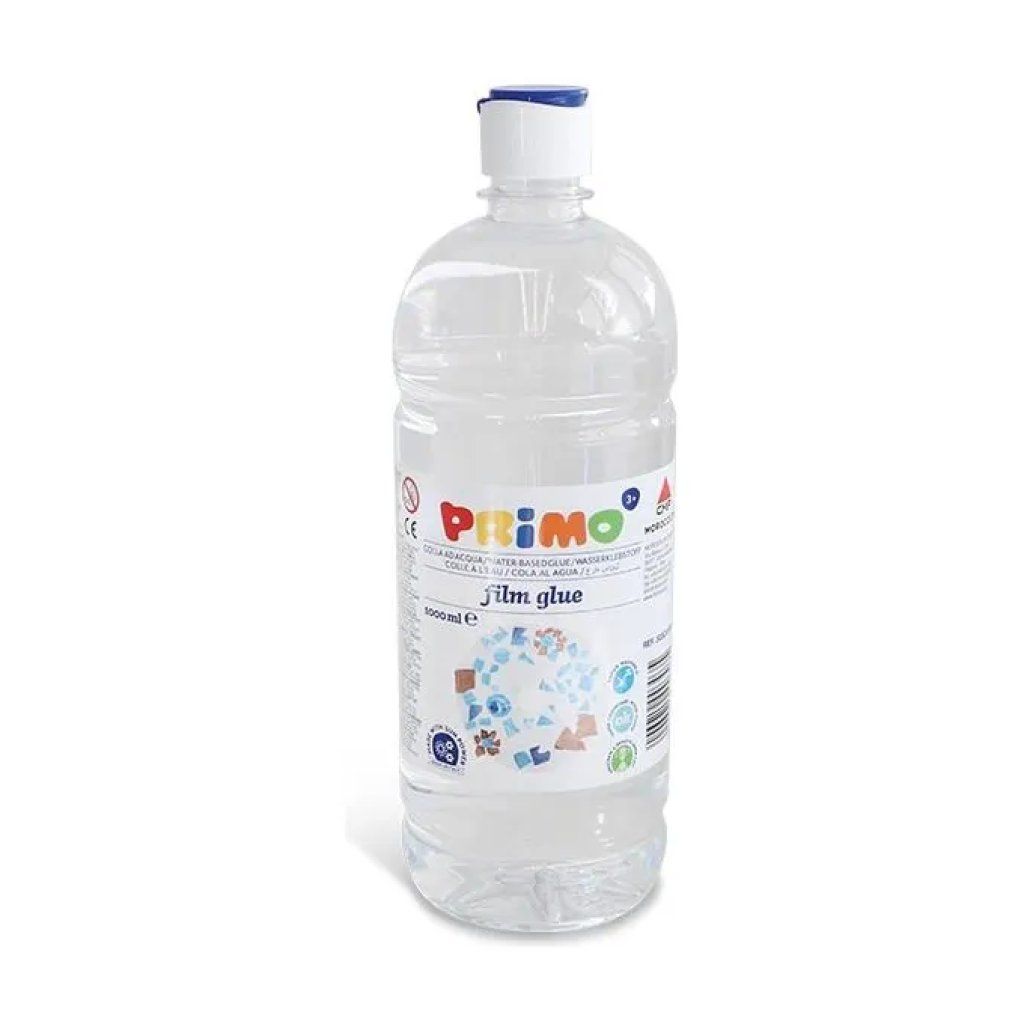 PRIMO Colla ad Acqua Lucida per Carta e Cartoncino, 1000 ml