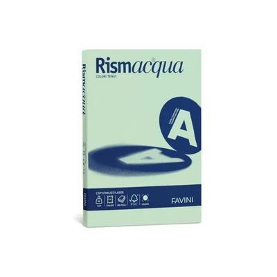 CARTOTECNICA FAVINI Favini Rismacqua Carta Colorata A3 Verde Chiaro, 140 g/m², 200 Fogli