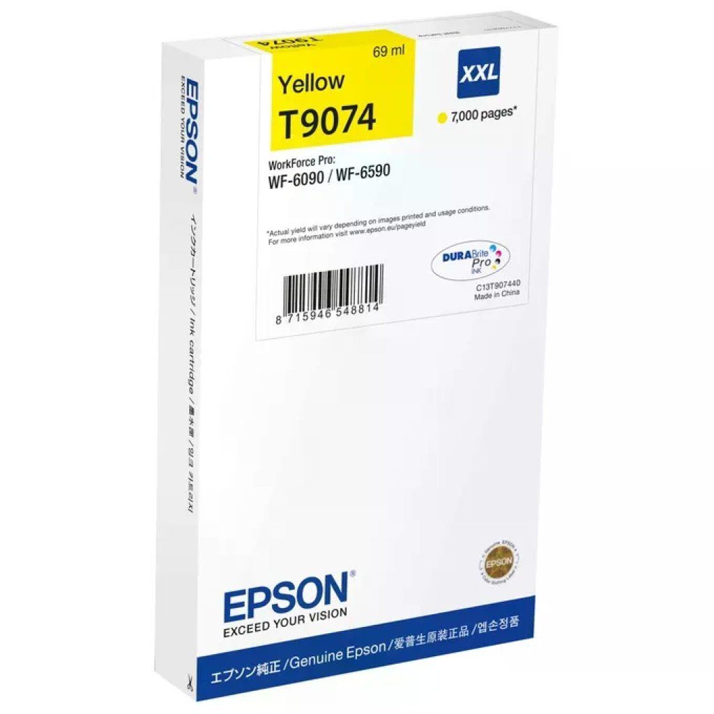 Epson T9074 Cartuccia Originale Giallo XXL 69 ml Epson T9074 Cartuccia Originale Giallo XXL 69 ml