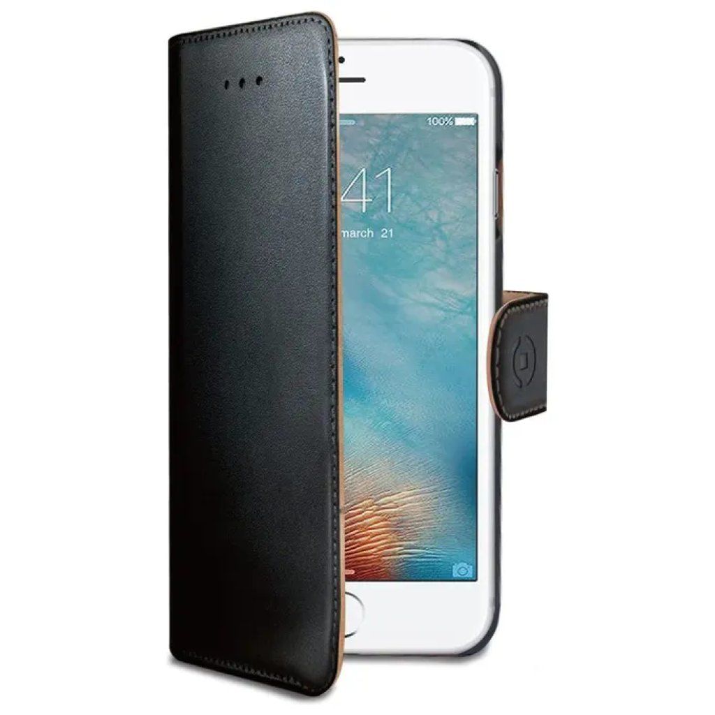 Celly Wally Custodia a Libro Nera per iPhone 7 Celly Wally Custodia a Libro Nera per iPhone 7