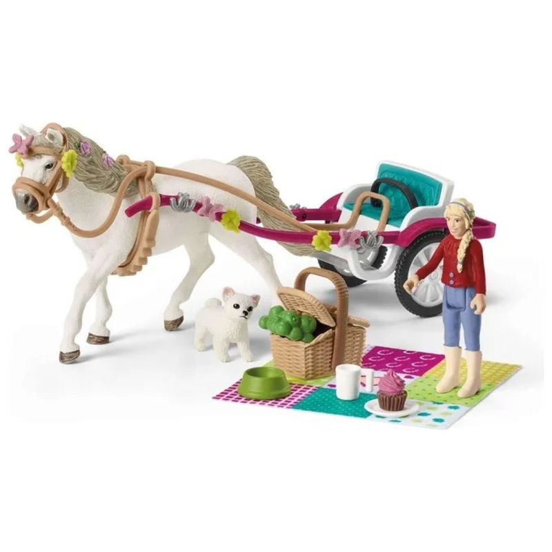 Schleich Horse Club 42467 – Carrozza con Cavallo e Accessori