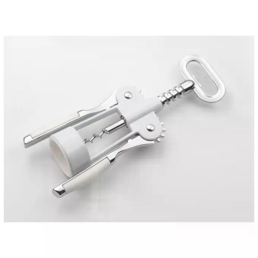 Pedrini 0193-420 Apribottiglie con Cavatappi Cromo e Bianco
