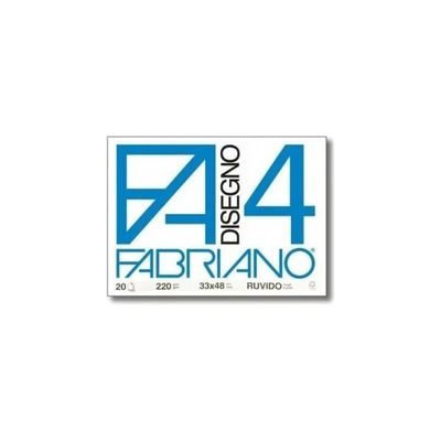 Fabriano F4 Album da Disegno Ruvido 33 × 48 cm, 20 fogli