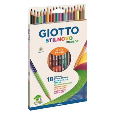 Giotto Stilnovo Bicolor – 18 Pastelli a Doppia Punta